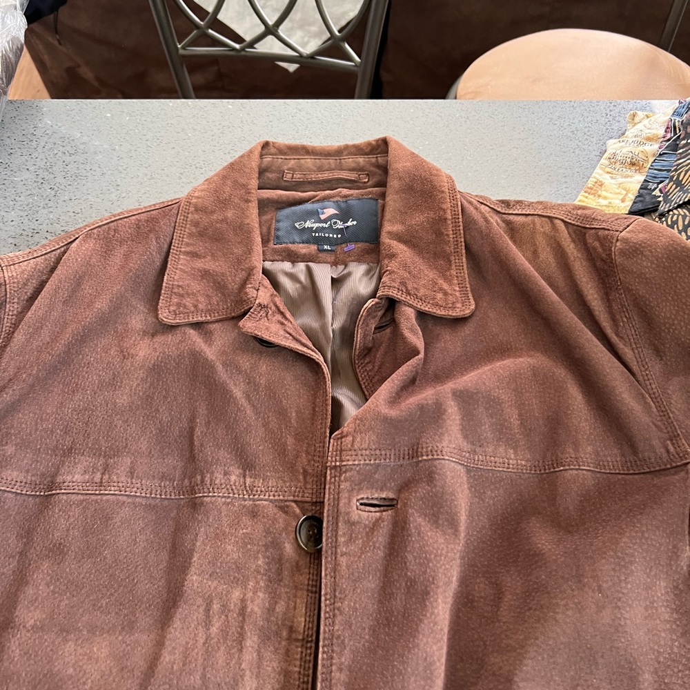 newport harbor Trailered XL Jack Coat Leather Brown